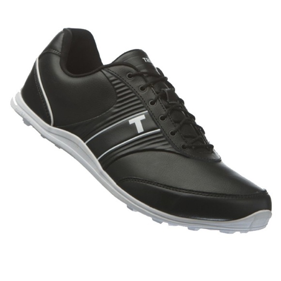 TRUE Linkswear True Motion Men's Classic Waterproof Golf Shoe Black/White - Picture 1 of 11